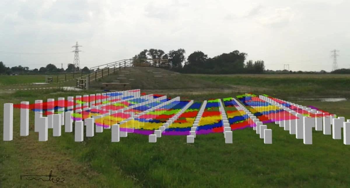 Taal van de spanningen in de polder, augmented reality door Rinke Baaima