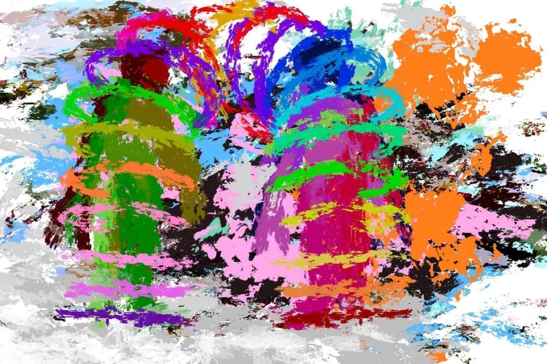 Intimiteit 002, digitaal geschilderd, print op canvas door Rinke Baaima