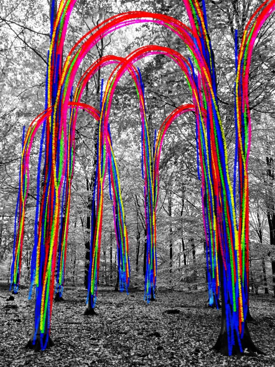 Meditatieve ruimte, om te aarden, mixed media door Rinke Baaima