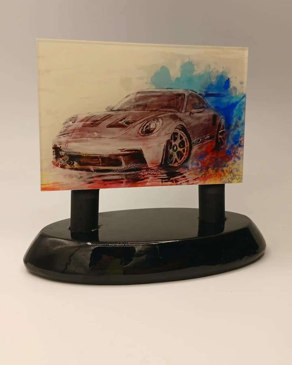 Minibillboard Porsche GT3 RS, print op groot formaat door Rinke Baaima