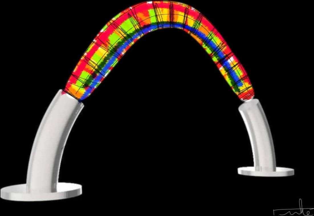 Spanning tussen elementen, 3d-model door Rinke Baaima